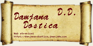 Damjana Dostica vizit kartica